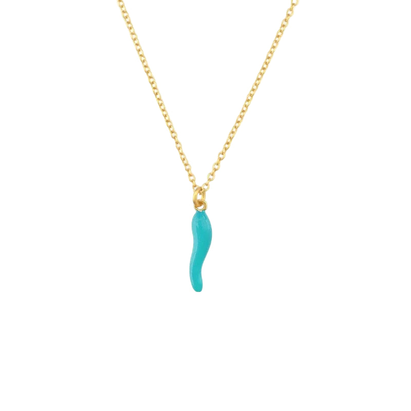 Blue Corno Necklace