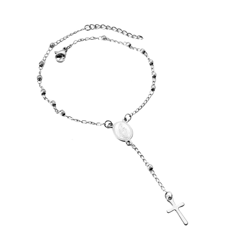 Silver Rosary Bracelet