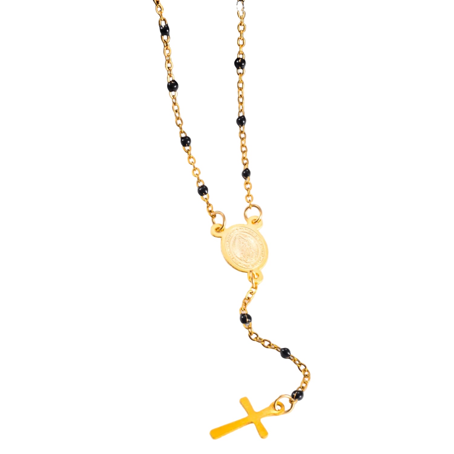 Gold Evela Cross Necklace