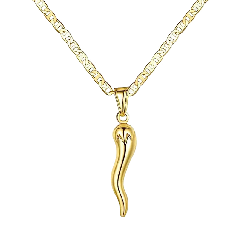 Gold Corno Necklace