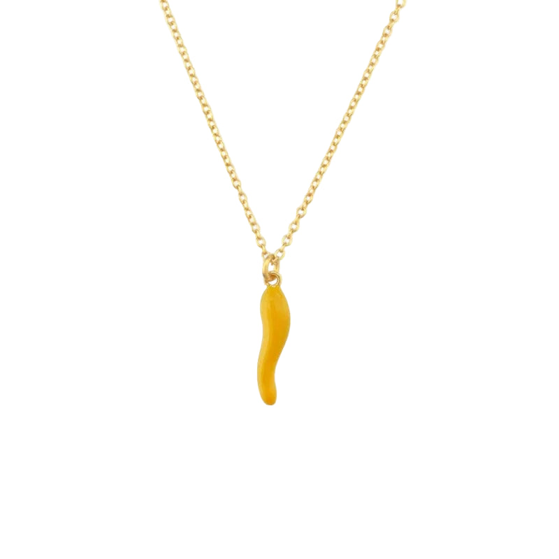 Yellow Corno Necklace