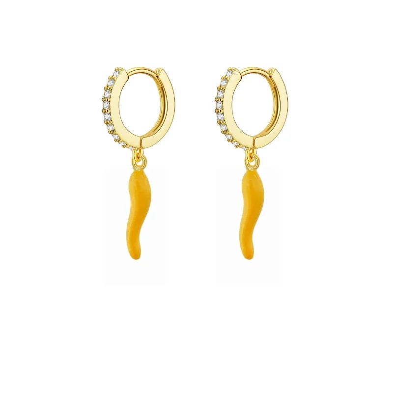 Yellow Corno Earrings