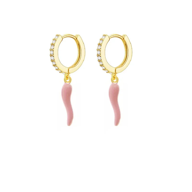 Pink Corno Earrings