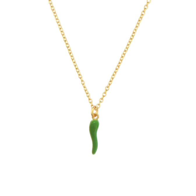 Green Corno Necklace