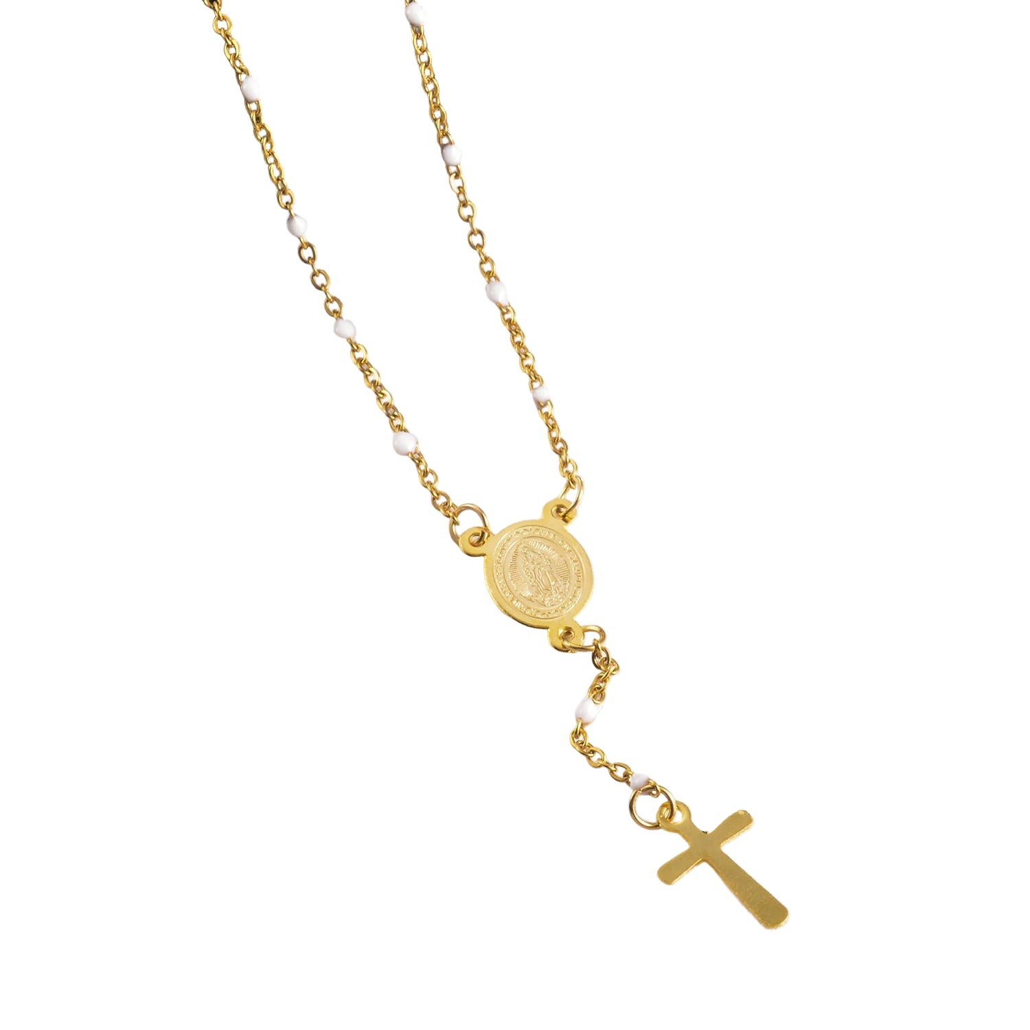 Gold Evela Cross Necklace