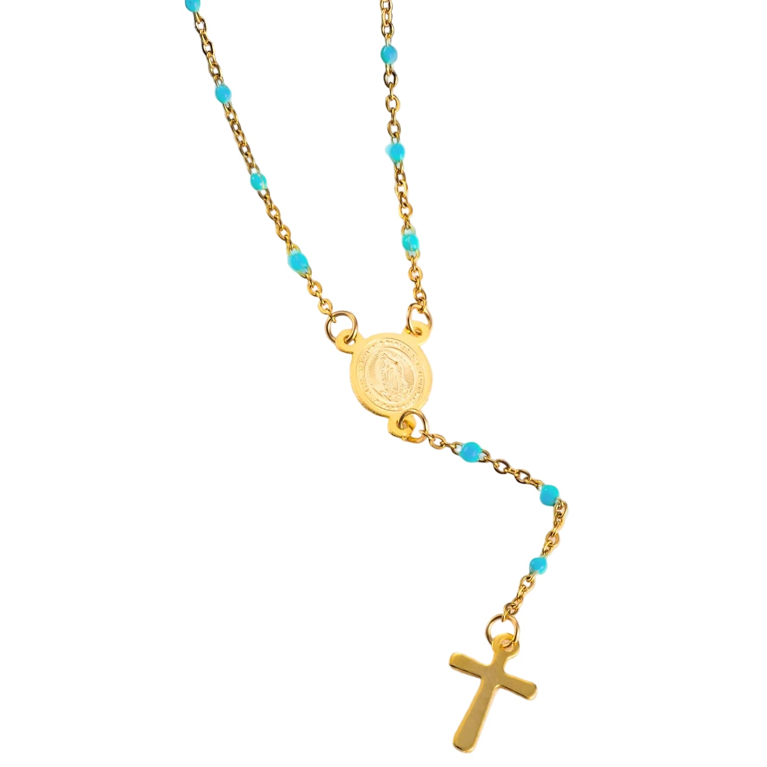 Gold Evela Cross Necklace